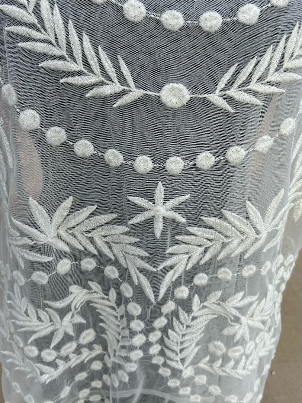 LC Lauren Conrad Coachella Sunrise Ivory Sheer Boho Embroidered Tank Top Size L - Picture 5 of 13